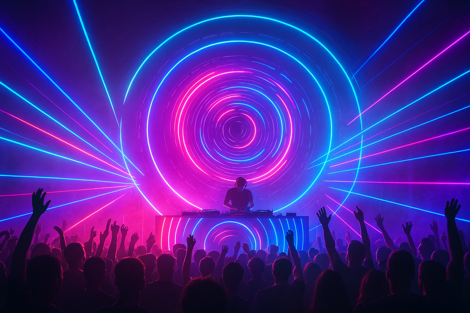 Bass Music 2025 dengan visual futuristik dan energi bassline