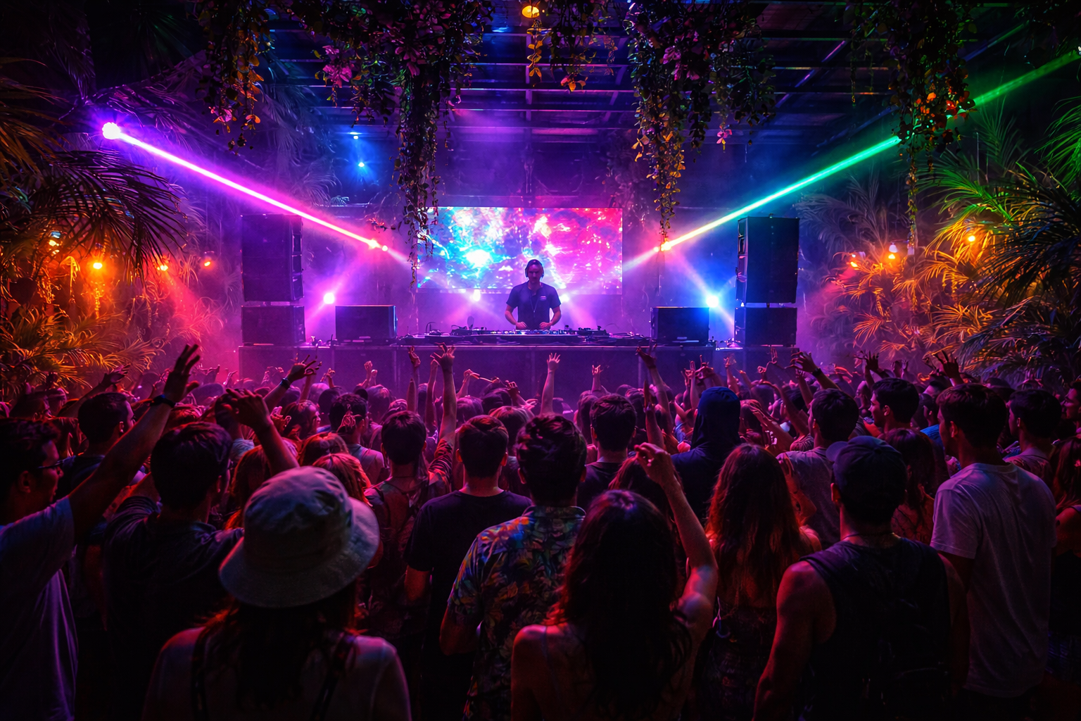 Underground scene Asia Tenggara 2025 dengan rave lokal dan atmosfer neon